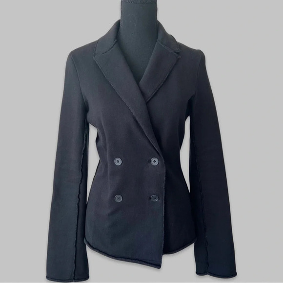 Alexander Wang Black Cotton Double Breasted  Blazer - Picture 1 of 16